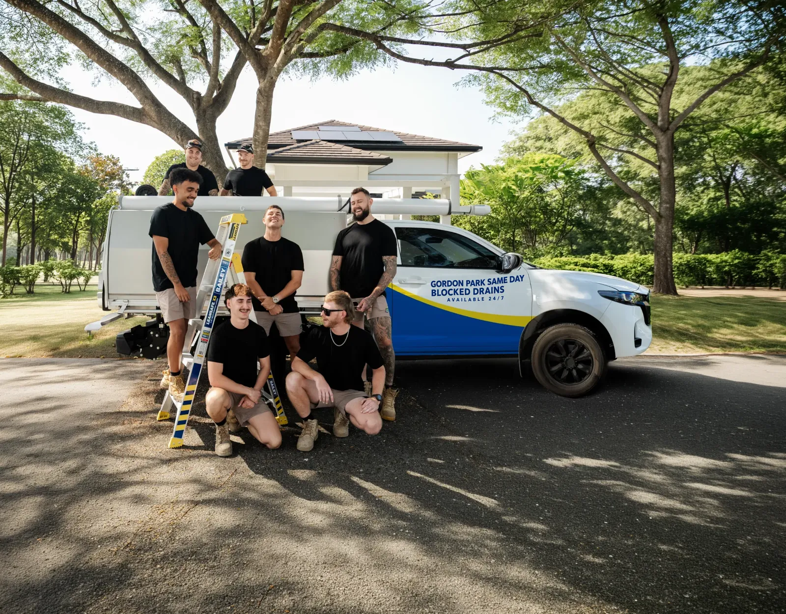 Gordon Park Same Day Blocked Drains ute and team